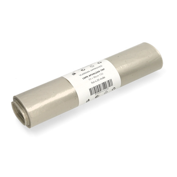 Vuilniszakken 60 liter | 20 stuks | LDPE | Transparant | 123schoon  SDR06496 - 1
