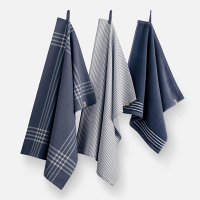 Walra Superior Keukenset | Blauw/Wit | 2 theedoeken + 1 keukendoek  SDR07518