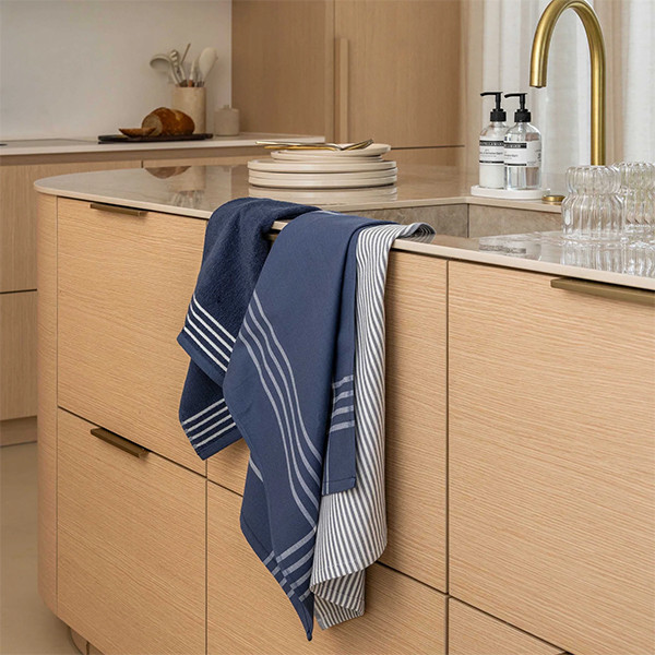 Walra Superior Keukenset | Blauw/Wit | 2 theedoeken + 1 keukendoek  SDR07518 - 2