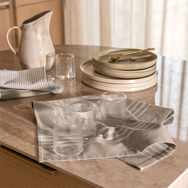 Walra Superior Keukenset | Taupe/Wit | 2 theedoeken + 1 keukendoek SDR07521 - 2