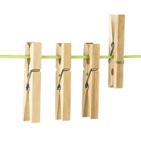 Wasknijpers Hout | 24 stuks (123schoon huismerk) SDR00166