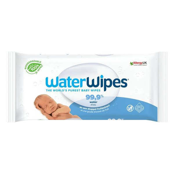 WaterWipes billendoekjes | Sensitve Newborn Baby | Bio | 99,9% water (60 stuks)  SWI00009 - 1