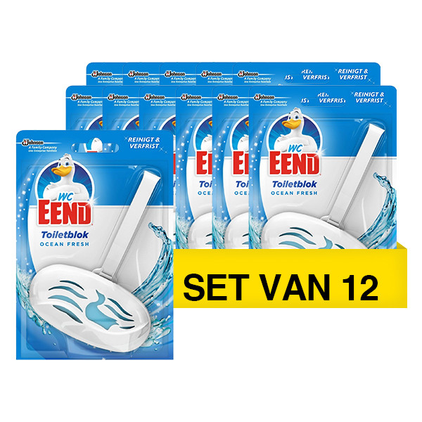 Wc-eend Aanbieding: 12x WC-Eend Toiletblok Ocean Fresh (40 gram)  SWC00050 - 1