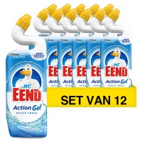 Wc-eend Aanbieding: 12x WC-Eend Toiletreiniger Action Gel Ocean Fresh (750 ml)  SWC00073