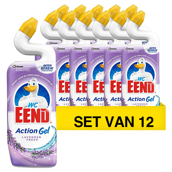 Wc-eend Aanbieding: WC-Eend Toiletreiniger Lavendel Fresh (12 flessen - 750 ml)  SWC00037 - 1