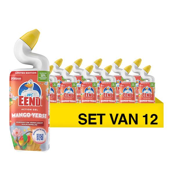 Aanbieding: Wc-eend Toiletreiniger Action Gel Mango Verse (12 stuks à 750 ml) SWC00086 - 1