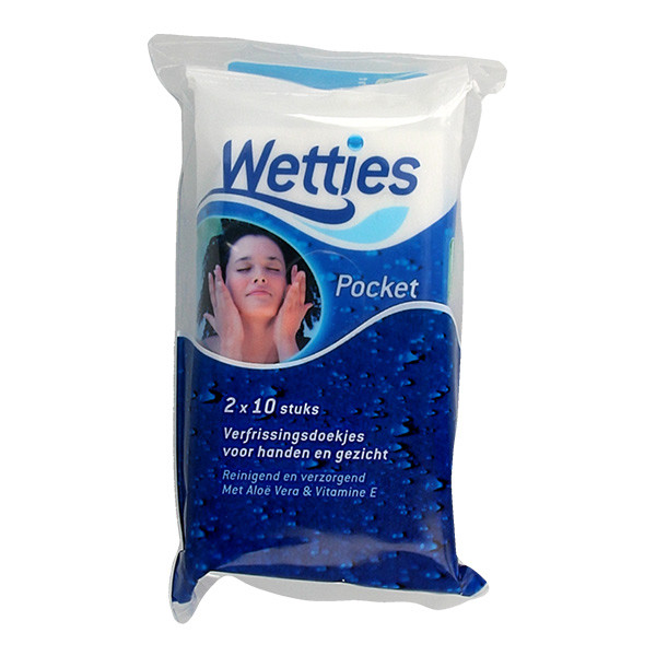 Wetties Pocketpack verfrissingsdoekjes (20 stuks)  SWE00012 - 1