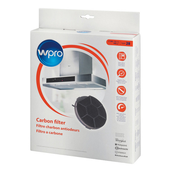 Whirlpool Type 28 / 484000008576 koolstoffilter voor afzuigkap (1 stuk, origineel) SWH00057 - 1