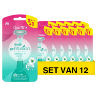 Wilkinson Aanbieding: Wilkinson Quattro Intuition Essentials wegwerpscheermesjes (12 x 4 stuks)  SWI00185