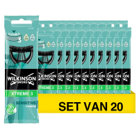 Wilkinson Aanbieding: Wilkinson Xtreme 3 Sensitive wegwerpscheermesjes (20 x 1 stuk)  SWI00181