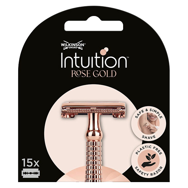 Wilkinson Intuition Safety scheermesjes Rose Gold (15 stuks)  SWI00198 - 1