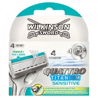 Wilkinson Quattro Titanium Sensitve scheermesjes (4 stuks)  SWI00107