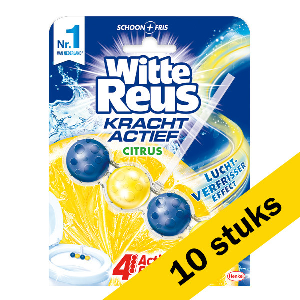 Witte-Reus Aanbieding: 10x Witte Reus toiletblok Actief Citrus (50 gram)  SRE00175 - 1