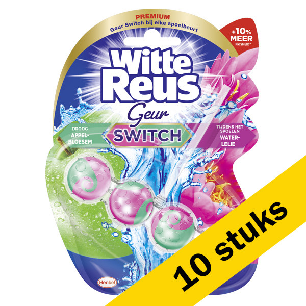 Witte-Reus Aanbieding: 10x Witte Reus toiletblok Appel Waterlelie Marble Balls (50 gram)  SRE00191 - 1