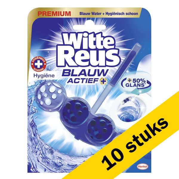 Witte-Reus Aanbieding: 10x Witte Reus toiletblok Blauw Actief Hygiene (50 gram)  SRE00185 - 1