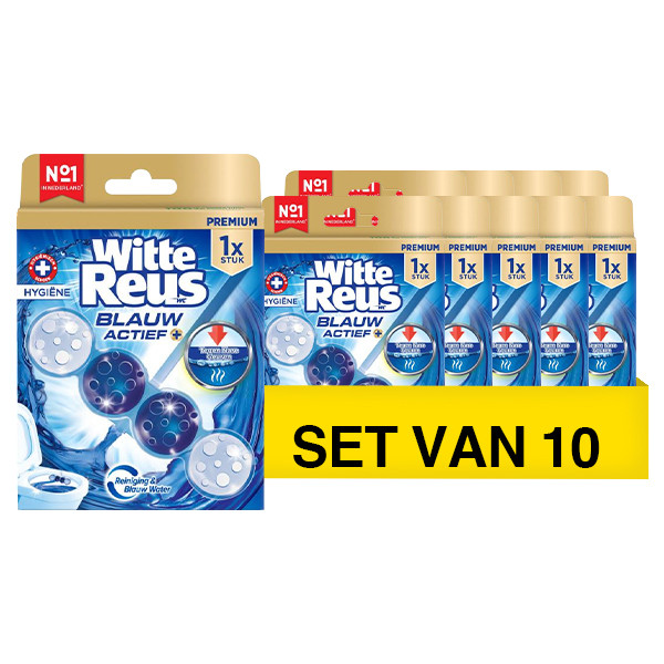 Aanbieding: 10x Witte Reus toiletblok Blauw Actief Hygiene (50 gram) SRE00185 Aanbieding: 10x Witte Reus toiletblok Blauw Actief Hygiene (50 gram) SRE00185 - 1