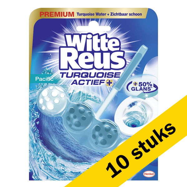 Witte-Reus Aanbieding: 10x Witte Reus toiletblok Turquoise Actief Pacific (50 gram)  SRE00189 - 1