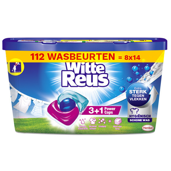 Klaar opener was Aanbieding: 8x Witte Reus wasmiddel capsules (14 wasbeurten) Witte-Reus  123schoon.nl