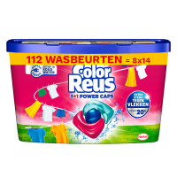 Witte-Reus Aanbieding: Color Reus Wasmiddel Capsules 3+1 Power Caps (8 dozen - 112 wasbeurten)  SRE00310