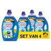 Aanbieding: Witte Reus Vloeibaar Wasmiddel  (4  flessen - 200 wasbeurten)