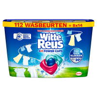Witte-Reus Aanbieding: Witte Reus Wasmiddel Capsules 3+1 Power Caps (8 dozen - 112 wasbeurten)  SRE00308