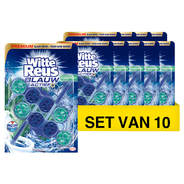 Witte-Reus Aanbieding: Witte Reus toiletblok Blauw Actief Eucalyptus (10 stuks - 100 g)  SRE00342 - 1