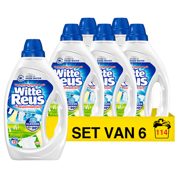 Witte-Reus Aanbieding: Witte Reus wasmiddel gel 855 ml (6 flessen - 114 wasbeurten)  SRE00275 - 1