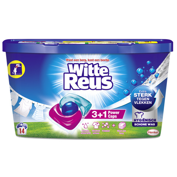 Witte-Reus Witte Reus 3+1 Power Caps wasmiddel capsules (14 wasbeurten)  SRE00158 - 1