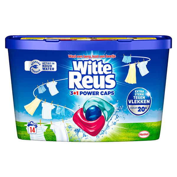 Witte-Reus Witte Reus 3+1 Power Caps wasmiddel capsules (14 wasbeurten)  SRE00307 - 1