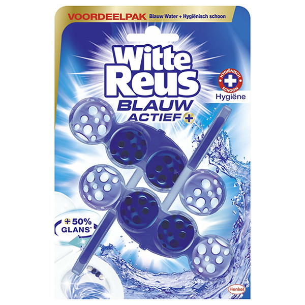 Witte Reus toiletblok Blauw Actief Hygiëne (2 stuks á 50 gram) SRE00337 - 1