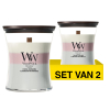 Aanbieding: Woodwick Geurkaars Floral Blossoms Trilogy Medium Hourglass (2 stuks à 275 g) SWO00094 - 1