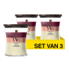 Aanbieding: Woodwick Geurkaars Lush Nectar Trilogy Medium Hourglass (2 stuks à 275 g) SWO00097 - 1