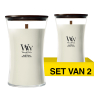 Aanbieding: Woodwick Geurkaars Solar Orchid Large Hourglass (2 stuks à 610 g) SWO00111 - 1