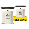 Aanbieding: Woodwick Geurkaars Solar Orchid Medium Hourglass (2 stuks à 275 g) SWO00112 - 1