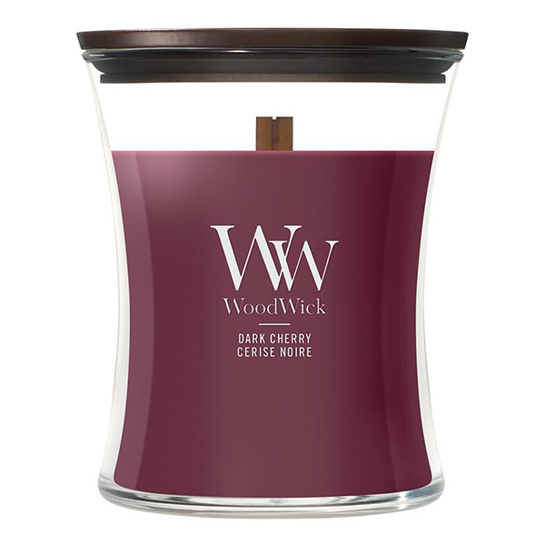 Woodwick Geurkaars Dark Cherry Medium Hourglass (275 g) SWO00034 - 1