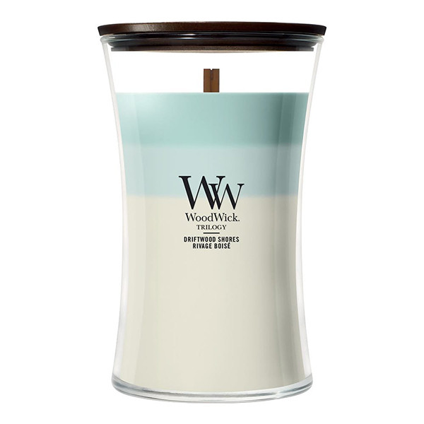 Woodwick Geurkaars Driftwood Shores Trilogy Large Hourglass (610 g) SWO00071 - 1