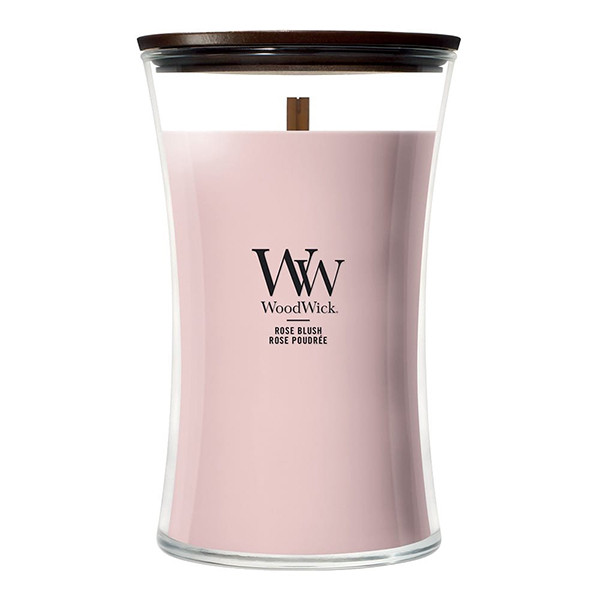 Woodwick Geurkaars Rose Blush Large Hourglass (610 g) SWO00051 - 1
