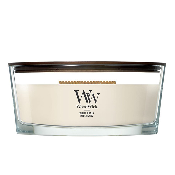 Woodwick Geurkaars White Honey Ellipse (454 g) SWO00065 - 1