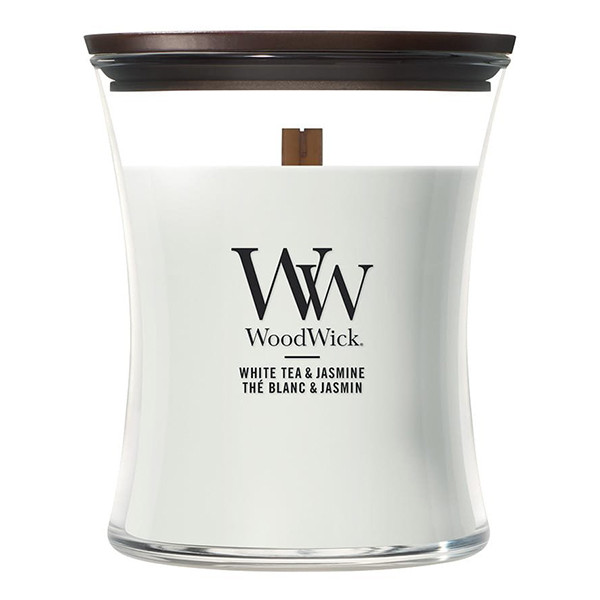Woodwick Geurkaars White Tea & Jasmine Medium Hourglass (275 g) SWO00041 - 1