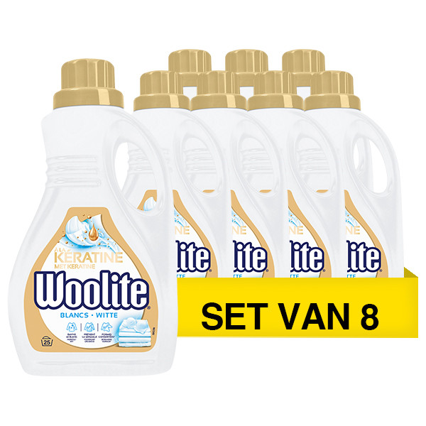 Aanbieding: Woolite Vloeibaar Wasmiddel Wit 1,5 liter (8 flessen - 200 wasbeurten) SWO00020 - 1