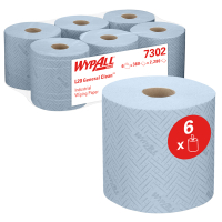 WypAll  L20 Centerfeed 7302, Blauw (6 rollen)  SWY00009