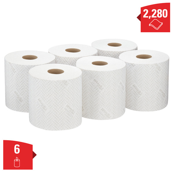 WypAll  L20 Centerfeed 7303, Wit (6 rollen)  SWY00008 - 2