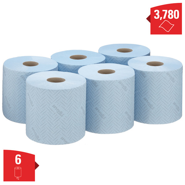WypAll Papieren WypAll L1 General Clean Poetsdoeken 7494, Blauw (6 rollen)  SWY00005 - 2