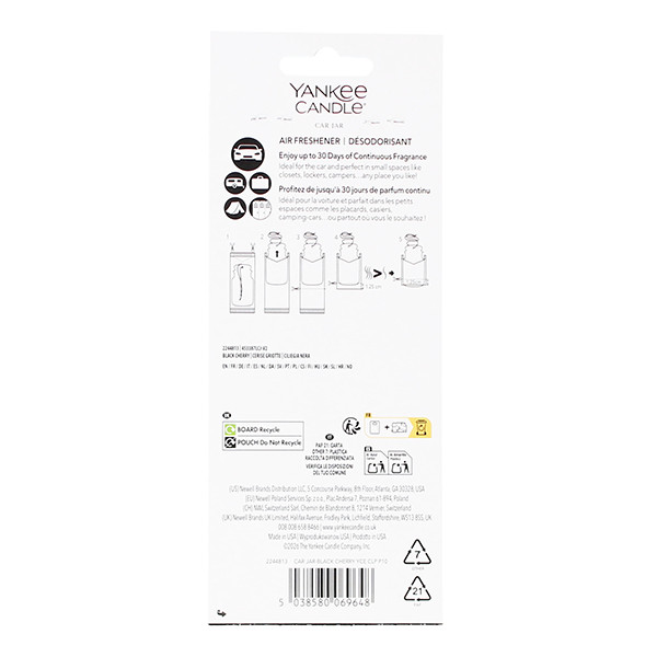 Yankee Candle 2D Car Jar Air Freshener Black Cherry SYA00314 - 2