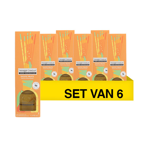 Aanbieding:Yankee Candle Home Inspiration Reed Diffuser Exotic Fruits (6 stuks à 90 ml) SYA00006 Aanbieding:Yankee Candle Home Inspiration Reed Diffuser Exotic Fruits (6 stuks à 90 ml) SYA00006 - 1
