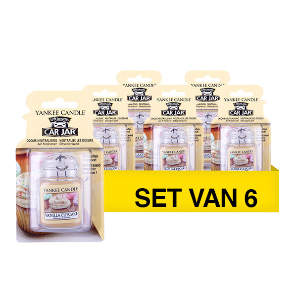 Aanbieding: Yankee Auto Luchtverfrisser | Jar Vanilla Cupcake | 6 stuks SYA00132 - 1