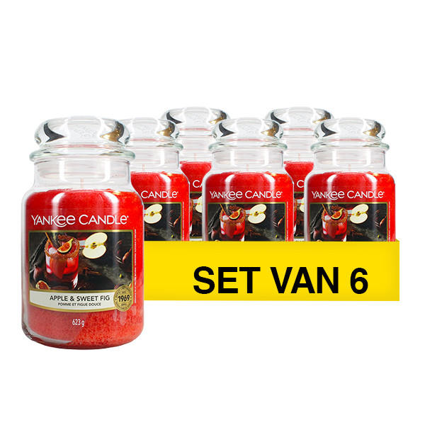Aanbieding: Yankee Candle Home Inspiration Large Jar Candle Apple Sweet Fig (6 stuks à 623 g) SYA00118 Aanbieding: Yankee Candle Home Inspiration Large Jar Candle Apple Sweet Fig (6 stuks à 623 g) SYA00118 - 1