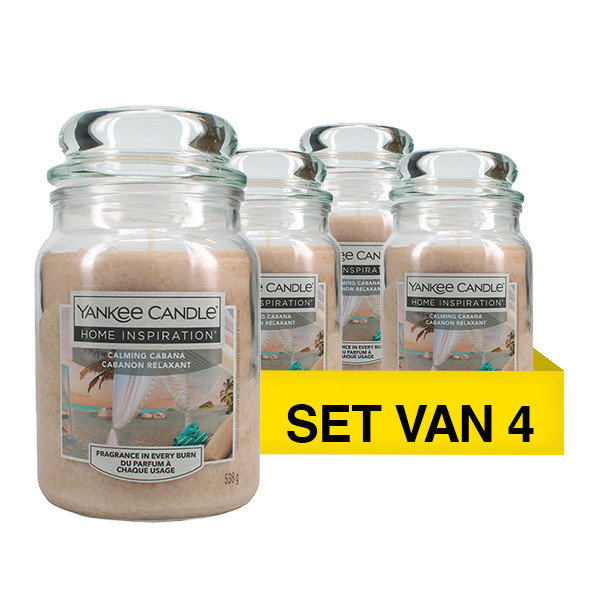 Aanbieding: Yankee Candle Home Inspiration Large Jar Candle Calming Cabana (4 stuks à 538 g) SYA00094 Aanbieding: Yankee Candle Home Inspiration Large Jar Candle Calming Cabana (4 stuks à 538 g) SYA00094 - 1