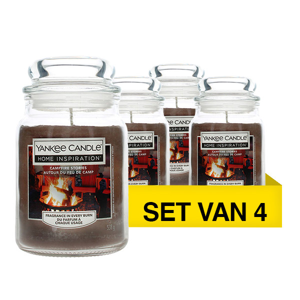 Aanbieding: Yankee Candle Home Inspiration Large Jar Candle Campfire Stories (4 stuks à 538 g) SYA00112 Aanbieding: Yankee Candle Home Inspiration Large Jar Candle Campfire Stories (4 stuks à 538 g) SYA00112 - 1