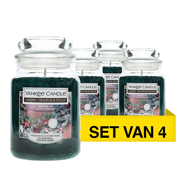 Aanbieding: Yankee Candle Home Inspiration Large Jar Candle Winter Fire (4 stuks à 538 g) SYA00116 Aanbieding: Yankee Candle Home Inspiration Large Jar Candle Winter Fire (4 stuks à 538 g) SYA00116 - 1